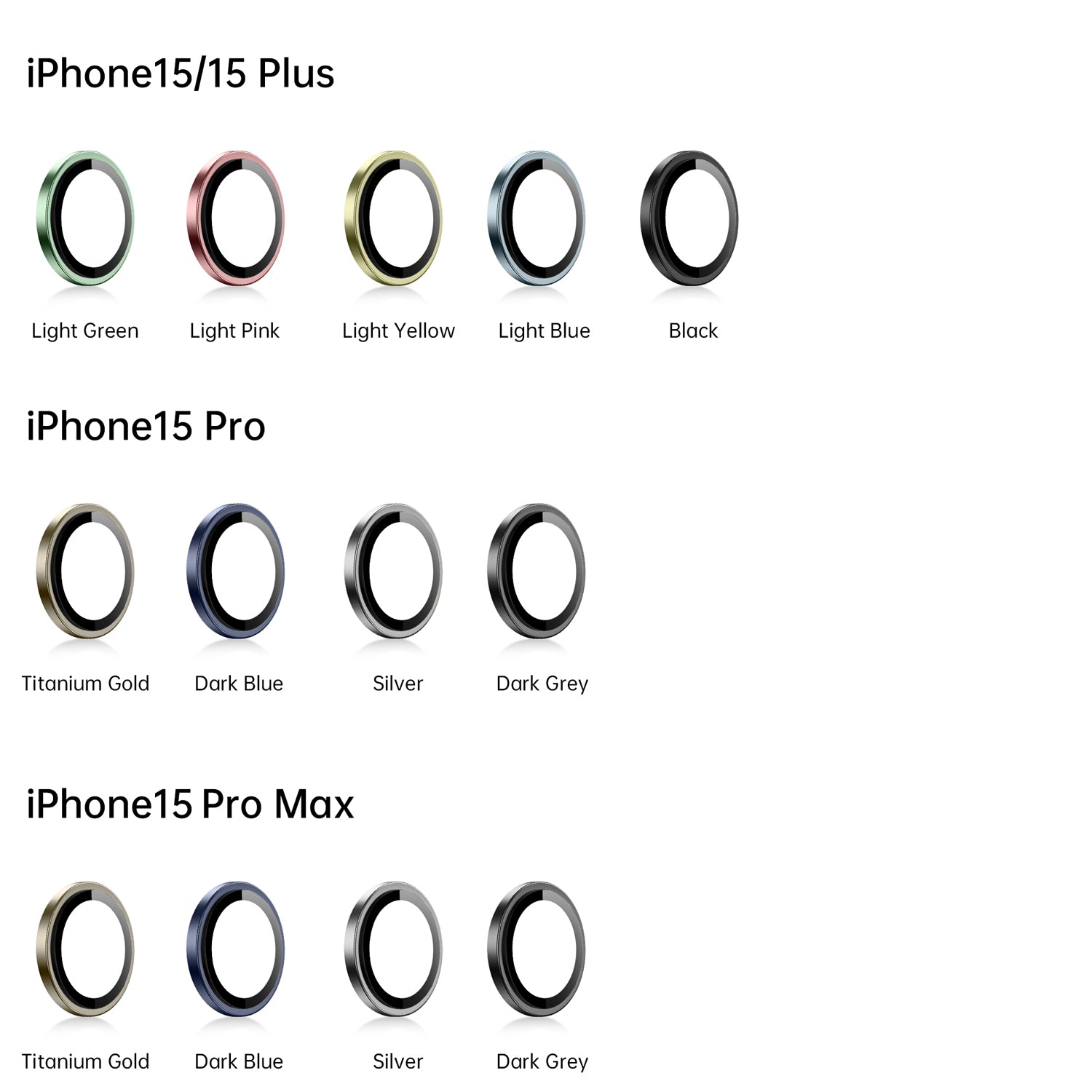 WIWU LG-004 1 Set For iPhone 15 Plus / 15 PVD Tempered Glass Rear Lens Film Aluminum Alloy Frame Lens Protector WIWU LG-004 1 Set For iPhone 15 Plus / 15 PVD Tempered Glass Rear Lens Film Aluminum Alloy Frame Lens Protector